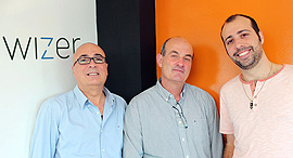 Left to right: Wizer co-founders Mano Geva, Alon Ravid, Idan Geva