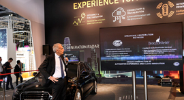 Booth presenting a collaboration between Hella and BreezoMeter. Photo: Keren-Or Grinberg