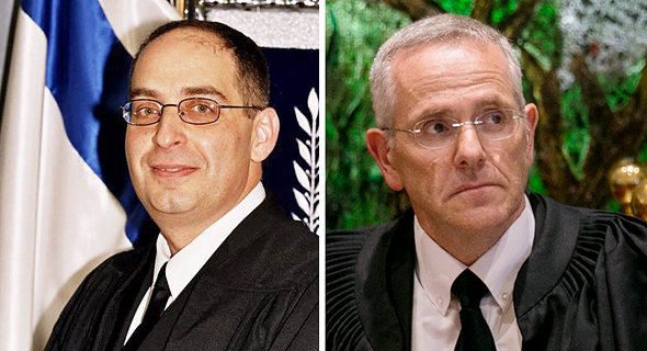 מימין: השופטים דוד מינץ ומגן אלטוביה. שאלת הסודיות נשארה נפיצה