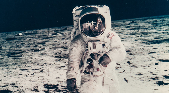 American astronaut Buzz Aldrin on the moon. Photo: NASA