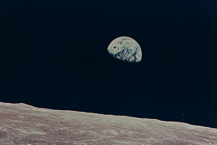 זריחת כדור הארץ מהחללית אפולו 8, 1968, צילום: NASA