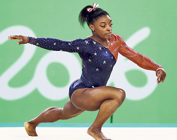המתעמלת סימון ביילס באולימפיאדת ריו 2016. אובדן השידורים היווה מכה לערוץ הראשון