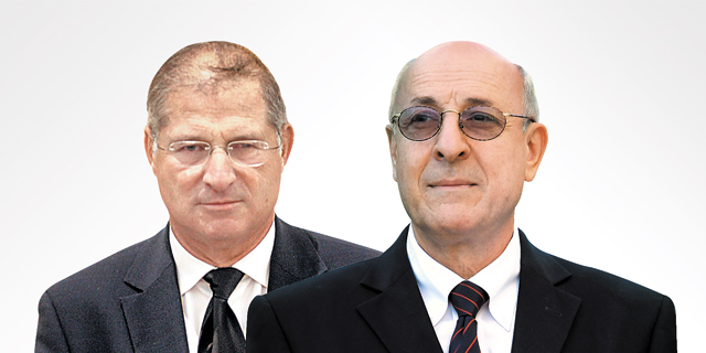 מימין: יצחק מולכו ודוד שמרון, צילום: גיל  נחושתן, אלכס קולומויסקי