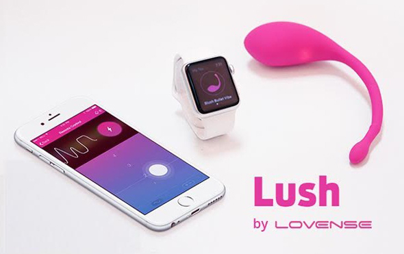 האפליקציה של לאבסנס לסמארטפון ולשעון החכם, ולצידה האביזר שהיא נועדה להפעיל, צילום: Lovesense