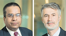 Left to right: Keshab Panda and Michael Rubinov