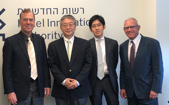 Left to right: Ami Appelbaum, Takatomo Ajima, head of the Israeli desk Munemasa Sugimoto, and Dror Barzilai