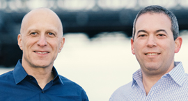 Outbrain co-CEOs David Kostman and Yaron Galai. Photo: Noam Galai