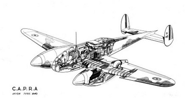 עיצוב ה-CAPRA R40, מטוס קרב דו מושבי, שלא טס מעולם