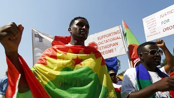 Oromo protests against the Ethiopian government. Photo: Reuters.