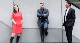 Compass' Maelle Gavet, Ori Allon and Robert Reffkin. Photo: PR