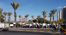 Teva Employees demonstrating. Photo: the General Organization of Workers in Israel
