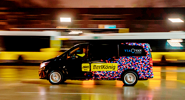 ViaVan and BVG's vehicle in Berlin. Photo: BVG ViaVan and BVG's vehicle in Berlin. Photo: BVG