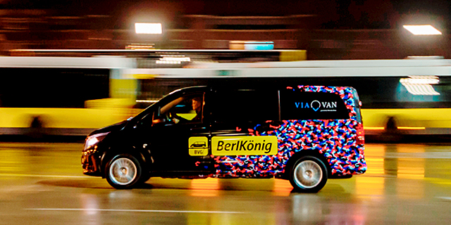 Mercedes-Benz Vans and Ridesharing Company Via Launch Service in Berlin