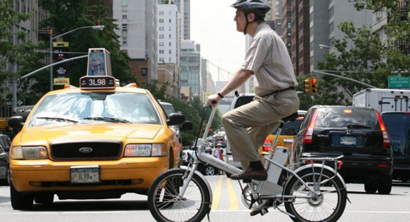 אופניים חשמליים בניו יורק, צילום: איי פי