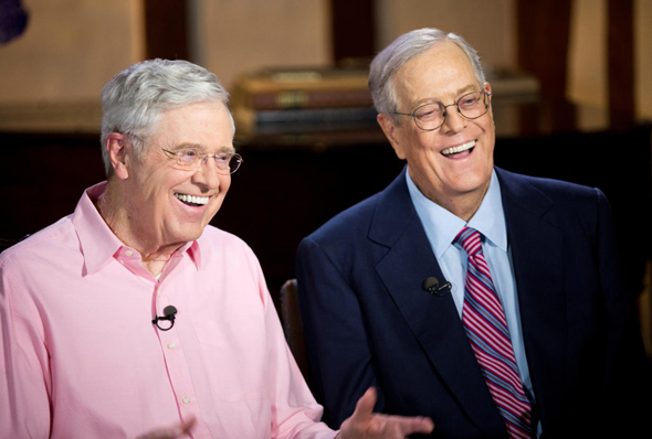 The Koch brothers. Photo: MSNBC