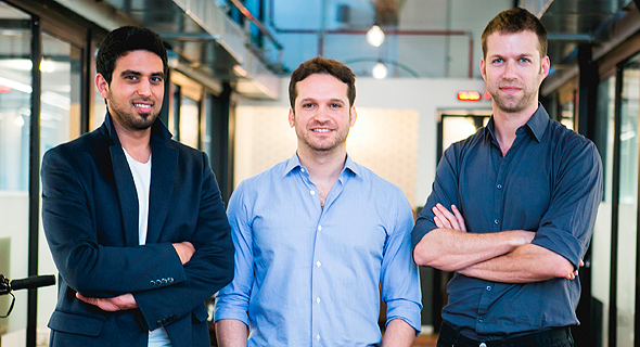 D-ID co-founders Sella Blondheim (right), Gil Perry, and Eliran Kuta. Photo: Inbar Levy