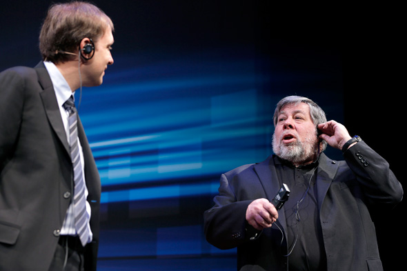 Left to right: David Flynn and Steve Wozniak. Photo: Bloomberg