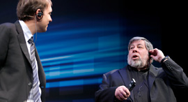 Left to right: David Flynn and Steve Wozniak. Photo: Bloomberg