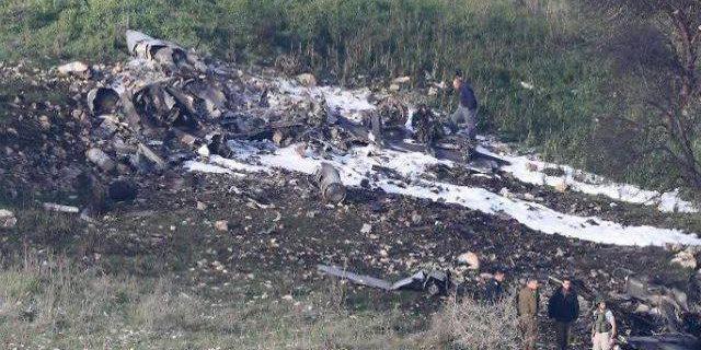 שרידי המטוס שהופל, צילום: גיל נחושתן