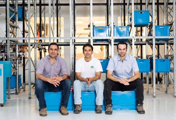 מייסדי פבריק: אורי אברהם, אלרם גורן ואחיו אייל גורן, צילום: Commonsense Robotics