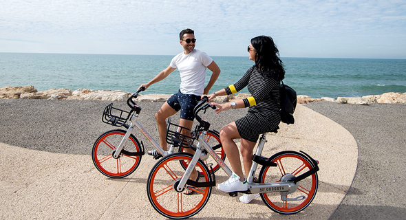 Mobike bicycles. Photo: Yael Amir