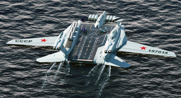 עיצוב קונספט של נושאת המטוסים האקרנופלנית, צילום: englishrussia