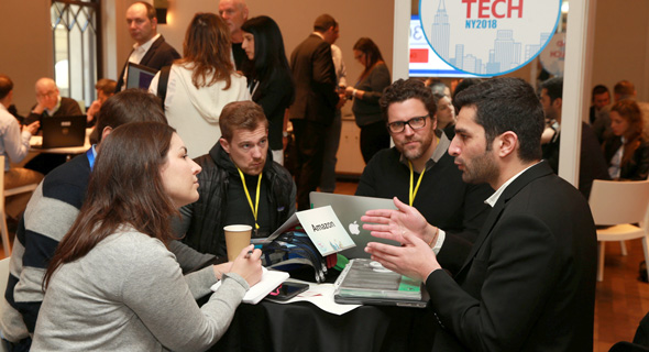 יזמים ישראלים פוגשים את נציגי אמזון בוועידה, צילום: אוראל כהן