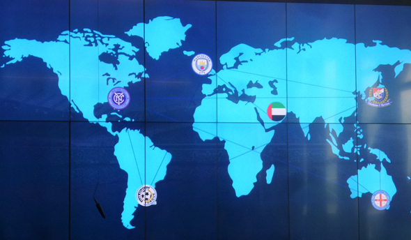 מפת "סיטי פוטבול גרופ" הגלובלית. יותר מ-2 מיליארד ליש"ט השקעה, צילום:טוויטר