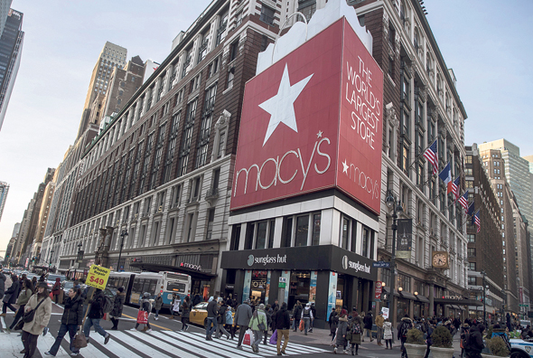 Macy's in New York. Photo: Bloomberg