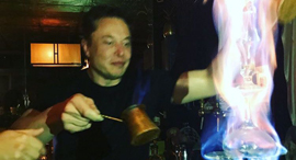 Elon Musk at Gatsby. Photo: Instagram