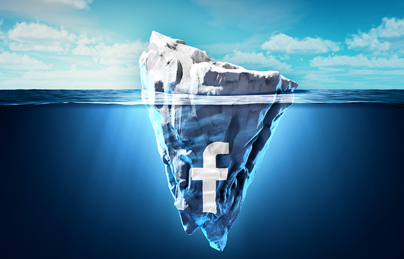 פייסבוק קצה הקרחון פרטיות מידע מדיה חברתית, צילום: שאטרסטוק