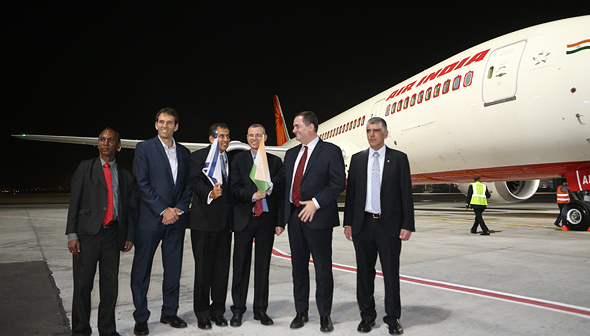 הטיסה הראשונה של אייר אינדיאה שנחתה בישראל