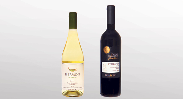 מימין: יינות של כרמל ורמת הגולן