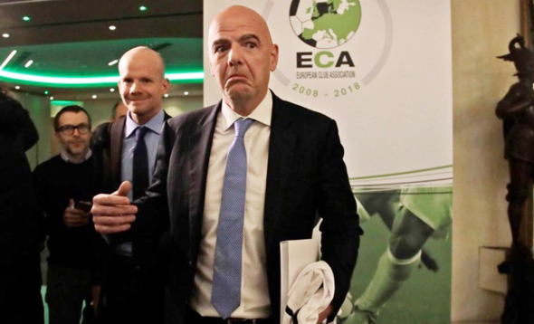 ג'יאני אינפנטינו, נשיא פיפ"א ב כנס של ECA ארגון מועדוני הכדורגל באירופה