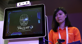 Smile to Pay station. Photo: AFP