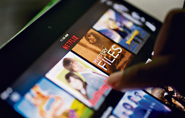 Netflix's interface. Photo: Bloomberg