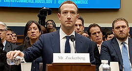 Facebook's Mark Zuckerberg testifies in Congress. Photo: ABC
