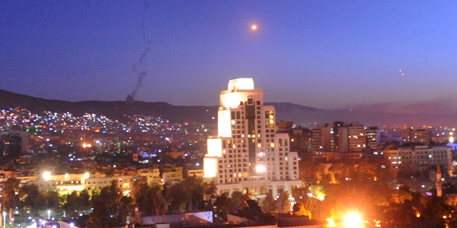 התקפת הטילים בדמשק, צילום: איי פי