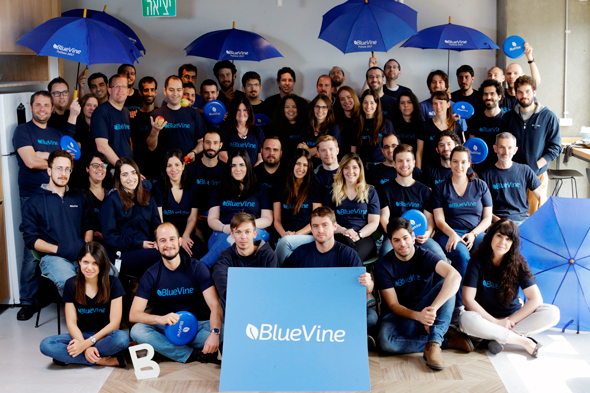 BlueVine&#39;s team. Photo: Amit Sha&#39;al