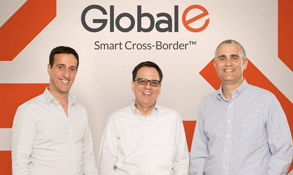 Global-e Founders Nir Debbi (left), Shahar Tamari, and Amir Shalechet. Photo: Rotem Barak
