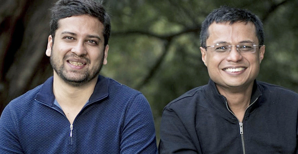 Flipkart founders Binny Bansal (left) and Sachin Bansal. Photo: Flipkart