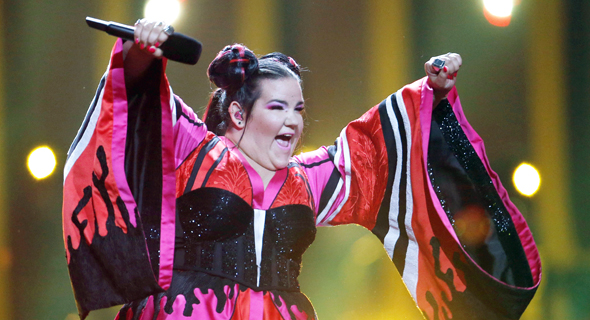 Netta Barzilai at the Eurovision. Photo: Reuters 