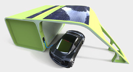 Chakratec's concept for an electric vehicle charging station. Photo: PR