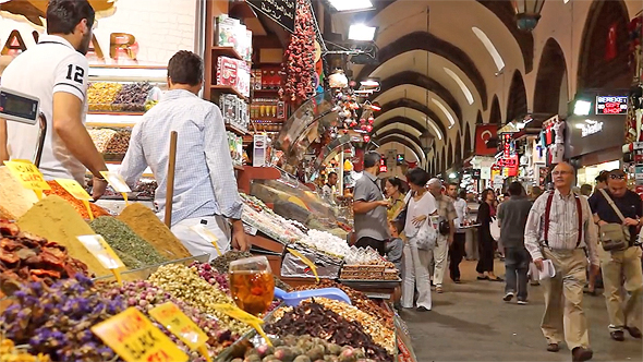 שוק באיסטנבול, טורקיה, צילום מסך: Youtube