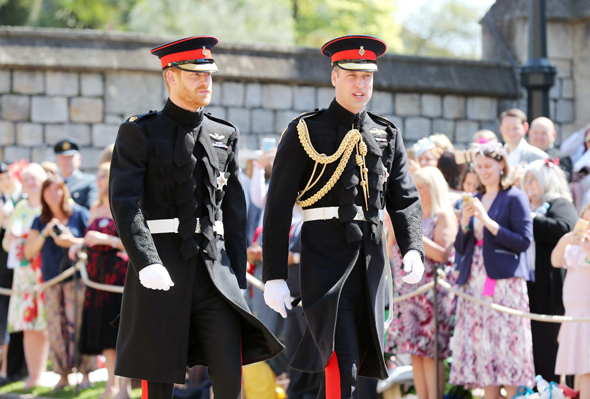 הנסיך הארי ואחיו וויליאם מגיעים לטקס