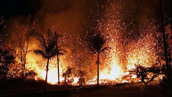 התפרצות הר הגעש בהוואי, צילום: AP