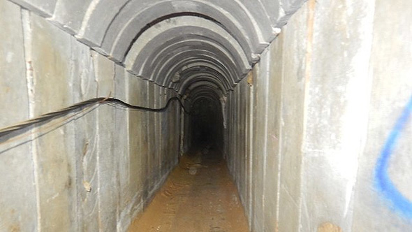 המנהרה שפוצצה היום, צילום: דובר צה"ל