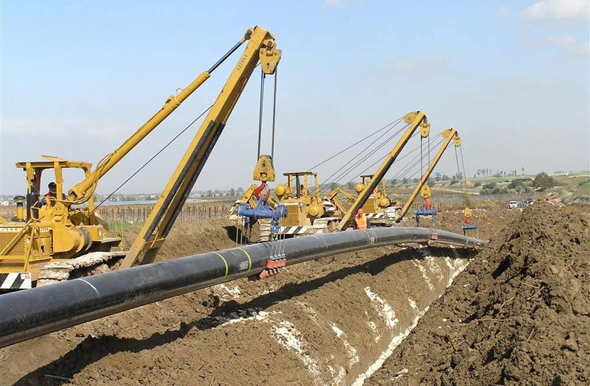 Set up of an INGL gas pipeline. Photo: PR