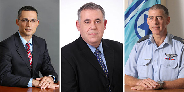 שלושת המועמדים הסופיים למנכ"ל התעשייה האווירית נמרוד שפר, בועז לוי ואייל יוניאן , צילום: אתר חיל האוויר, התעשייה  האווירית