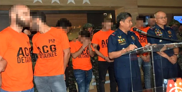 The arrests in the Philippines. Photo: Sun Star Manila The arrests in the Philippines. Photo: Sun Star Manila
